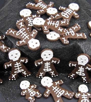 Galletas esqueletos de Halloween