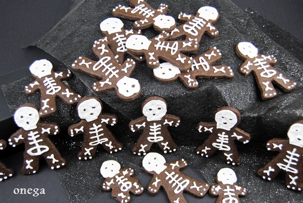 Galletas esqueletos de Halloween